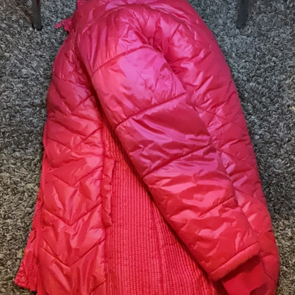 Justice Red Puffer Jacket for Kids 8/10